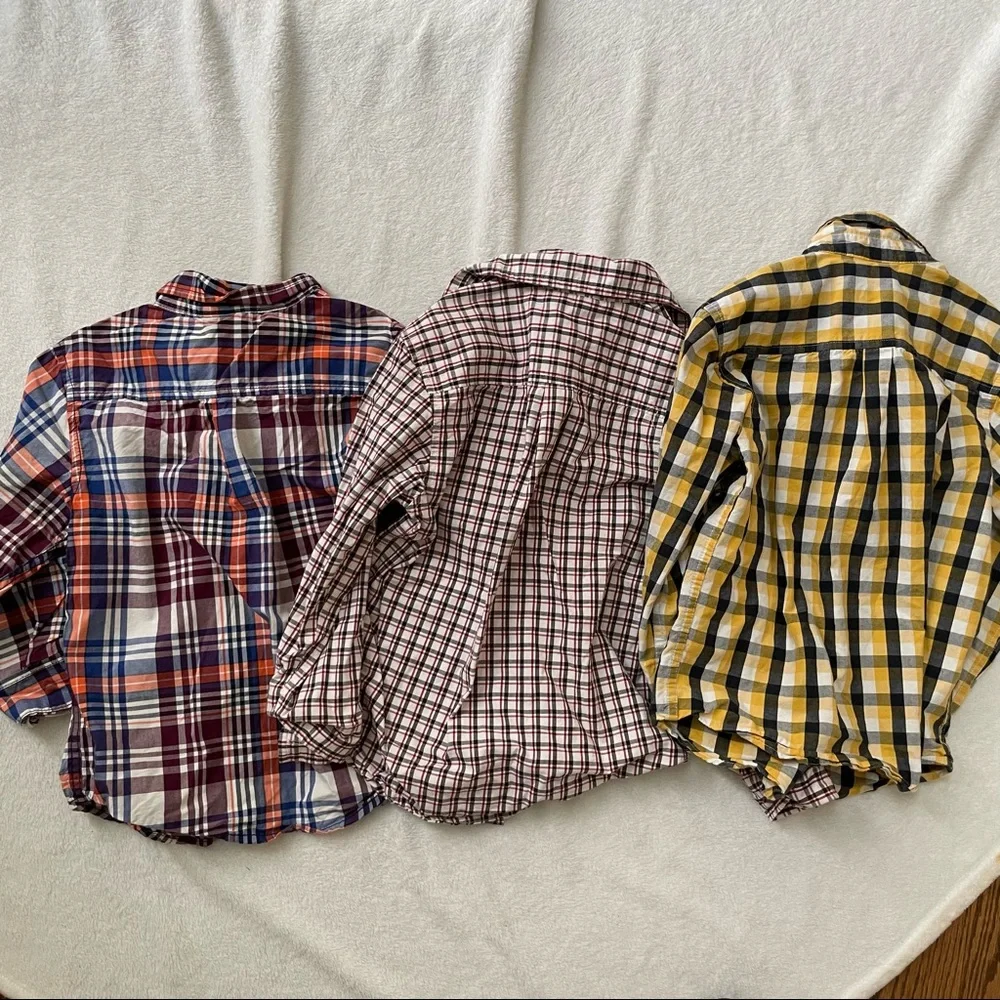 3 boys Gymboree collared button down shirts small 5 - 6